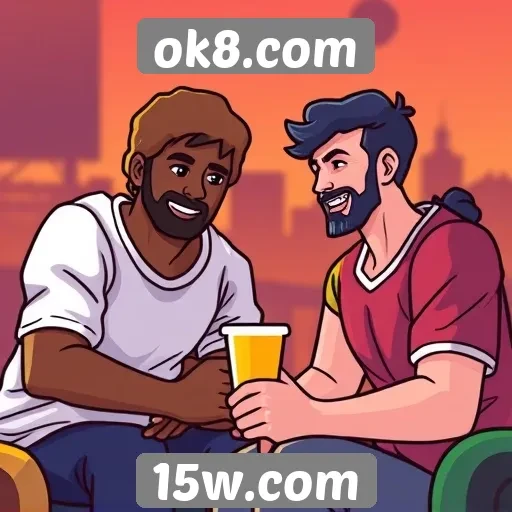 Interação social em jogos no site ok8.com